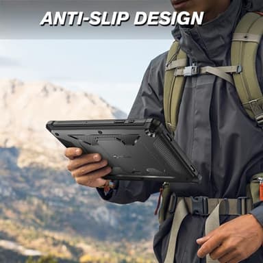 Fintie Shockproof Case for Samsung Galaxy Tab A9 Plus/A9+ 5G 11 Inch 2023 Model (SM-X210/X216/X218), Tuatara Rugged Unibody Hybrid Bumper Kickstand Cover Built-in Screen Protector, Black - Image 6