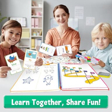 HOQEEWIPE Preschool Learning Activities - 60 Reusable Cards, Pre-K Kindergarten Workbook, Autism Supplies Montessori Educational Game, Sight Words & Handwriting Practice Book for Kids Ages 3 4 5 6 - Image 7