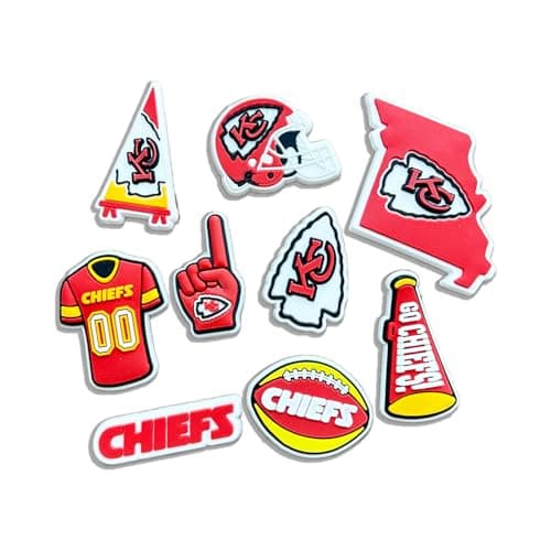 MATHARAGO 8 9 10 11 Pcs Shoe Charms for sports fans Decoration, Different Team Shoes Accessories for Boys Girls Kids Adults Women Men Party Favors Birthday Gifts(QZD-9P-001)