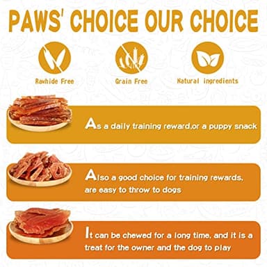PAWUP Chicken Jerky Dog Treats, Natural Dog Chicken Jerky Treats w/Taurine, Training Treats, 12.5 oz - Image 7