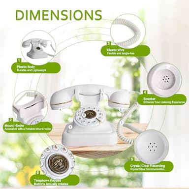 ROOMEDAL Audio Guest Book Wedding Phone- Record Customized Audio Messages with GuestBook – A Personal and Convenient Way to Preserve Your Special Occasions - Image 7