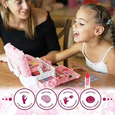 Kids Makeup Sets for Girls - Kids Makeup Sets for Girls 5-8, Maquillaje para Niñas, Play Make Up Kit, Best Toys for Little Girl,Princess Toddler Kid Stuff, Ages 3456789 10 Year Old Girl Birthday Gifts - Image 2