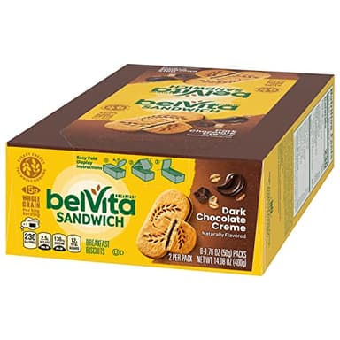 belVita Breakfast Bar Biscuit Sandwiches, Dark Chocolate Creme, 64 Total Packs, 8 Boxes (2 Biscuits Per Pack) - Image 15