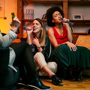 Wireless Microphone System, TONOR Professional Metal Cordless Karaoke Microphones, Handheld Dynamic Mic Set with Receiver for Party, Meeting, KTV, Church, DJ, Wedding, Singing, 200ft, TW820 Black &Red - Image 8
