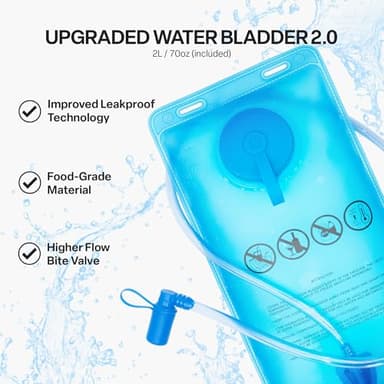 EVERFUN Insulated Hydration Backpack 18L Water Backpack with 2L Bladder, Hydro Pack Daypack with Rain Cover for Women Men Hiking, Cycling, Running, Festivals - Image 7