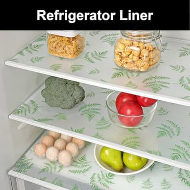 Cooyes Shelf Liners for Kitchen Cabinets Refrigerator Liners Waterproof & Oil-Proof Kitchen Cupboard Liner Drawer Mats EVA Material Non Adhesive Fridge Liner for Shelves（23.6" W x 236" L） - Image 6