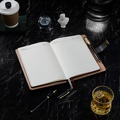 ZXHQ Lock Diary for Women & Men with Pen, A5 240 Pages Journal with lock, Vintage Edge Refillable Leather Journaling Notebooks, (8.5 × 5.9 Inch) Dark Grey - Image 6