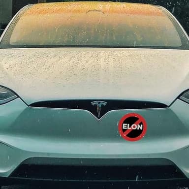 2 pcs Elon Sticker, No Elon Sticker, Elon Sticker, Musk Tesla Bumper Sticker, 4 Inch Waterproof Vinyl Decal for Car, Truck, Laptop, Window, Tesla Bumper Sticker - Image 4
