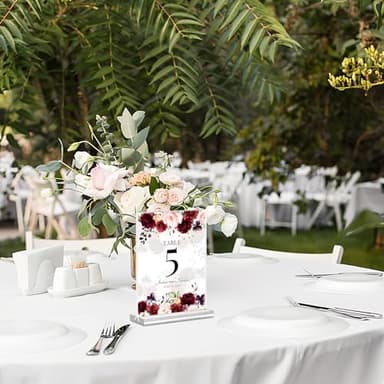 Acrylic Sign Holder 5x7, 10 Pack Clear Double Sided Table Menu Vertical Display Stand Desktop Display Stand Paper Holder Table Sign Suitable for Restaurants Office Store Show Fair - Image 7