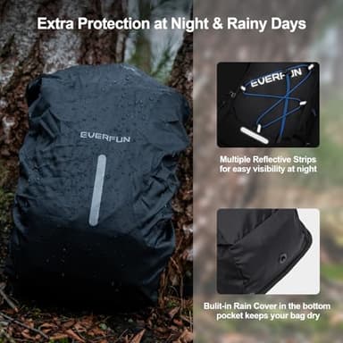 EVERFUN Insulated Hydration Backpack 18L Water Backpack with 2L Bladder, Hydro Pack Daypack with Rain Cover for Women Men Hiking, Cycling, Running, Festivals - Image 5