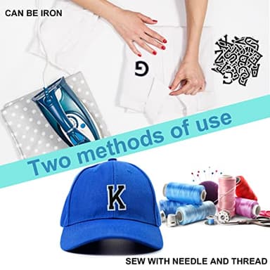 GYGYL Iron on Letters Patches, 9Pcs of 2 Inch Pink Letter "M" Patches, Alphabet Embroidered Patch for Clothes, Dress, Hat, Socks, Jeans, DIY Accessories - Image 6