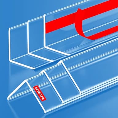 6PCS Clear Self-Adhesive Wall Corner Protectors，Corner Guards & Edge Protector for Wall Door Frame Cabinet Baseboard & Door, Table, Stair (57.8" X 1.18") - Image 1