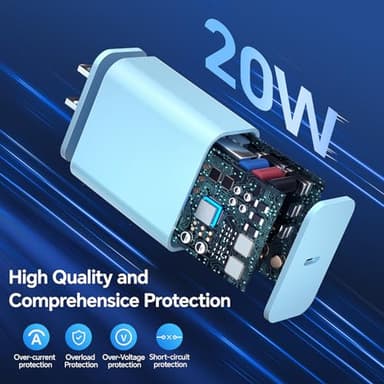 BUSFUL Compatible with iPhone Charger Fast Charging, [3Pack 10FT] 20W PD USB C Wall Charger Block with Type C to Lighting Cable Compatible with iPhone 14/13/12 Pro Max/11/XS/XR/X/8/Plus - Image 4