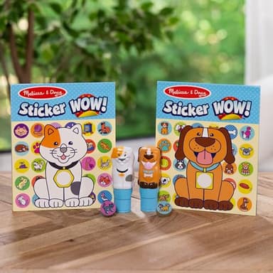 Melissa & Doug Sticker Wow!® Pets (Dog and Cat) Value Pack Arts and Crafts Collectibles - 2 Activity Pads, 2 Sticker Stampers, 2 Bonus Stacks - FSC Certified - Image 9
