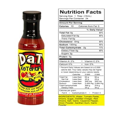 D.a.T. Ketchup, Gluten Free, No MSG, No Preservatives, All Natural, No High Fructose Corn Syrup, 12 oz (1 Pack) - Image 2