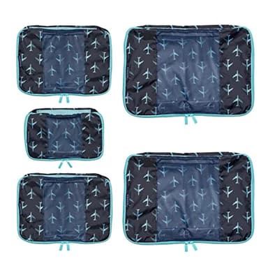 TravelWise Packing Cubes, Navy Airplanes, Set (5262367) - Image 6