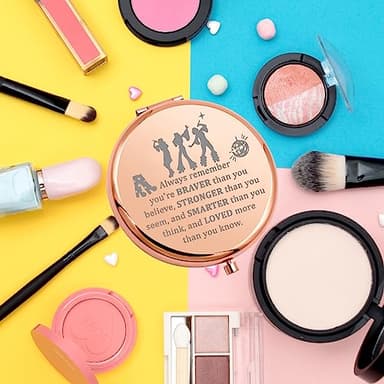 WSNANG Music Musical Inspired Gift Music Musical Pocket Mirror You are Braver Stronger Smarter Musical Lover Makeup Mirror(MM Mirror) - Image 4