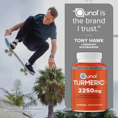 Qunol Turmeric Curcumin with Black Pepper, 2250mg Turmeric Extract with 95% Curcuminoids, Extra Strength Turmeric Supplement, Enhanced Absorption, Joint Support Supplement, 90 Vegetarian Capsules - Image 10