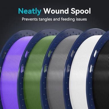 SUNLU 3D Printer Filament Pack, 0.25kg Each Spool, Total 2kg, Mini Spool, PLA+ Filament 1.75mm, 8 Packs, Black+White+Grey+Blue+Green+Red+Orange+PureYellow - Image 6