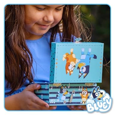 Mini Treasures Bluey Jewelry Box for Girls - Musical Jewelry Box with Spinning Figurine, Bluey Toys for Kids Ages 3-5 - Plays Bluey Theme Song - 6 x 4.7 x 3.5 in - Image 2