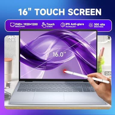 Dell 16-Inch Touchscreen Laptop Computer – Intel Core 7 150U, 64GB DDR5 RAM, 2TB SSD, 16" FHD+ IPS Display, Ai Copilot, Fingerprint Reader, Backlit KB, 1080p Webcam, Win 11 Pro, w/Accessories - Image 5