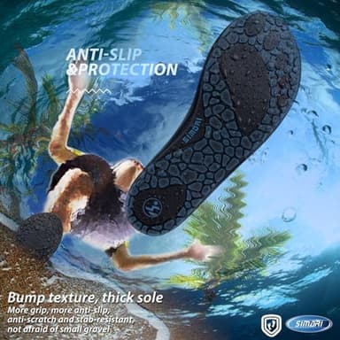 SIMARI Water Shoes for Women Men Swim Aqua Socks Beach Pool Essentials Barefoot Surf River Boat Kayak Sea Yoga Sand Exercise Sport Accessories Breathable Quick-Dry Adult Youth Kid Size SWS001 - Image 6