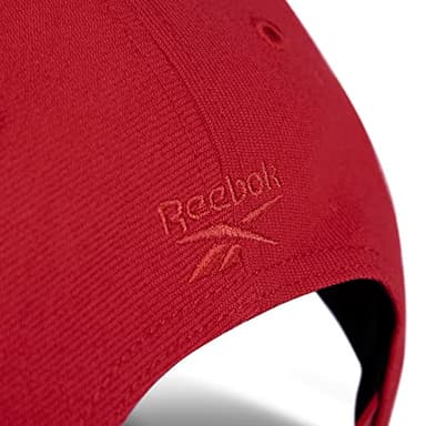 Reebok Vector Baseball Hat | Snapback | Six Panel | Casual | Everyday | Sun Protection | Lightweight | Breathable - Red - Image 6
