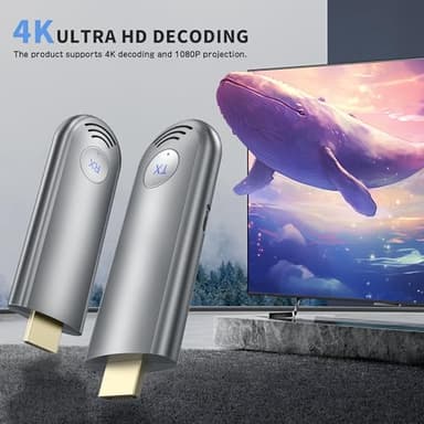 Wireless HDMI Transmitter and Receiver, Plug & Play Portable 2.4G/5G Wireless HDMI Extender Kit for Streaming Video and Audio to Monitor from Laptop/PC/TV Box/Projector - Image 5