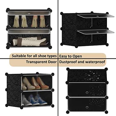 HOMIDEC Shoe Storage, 10-Tier Shoe Rack Organizer for Closet 20 Pair Narrow Shoes Shelf Cabinet for Entryway, Bedroom and Hallway - Image 5