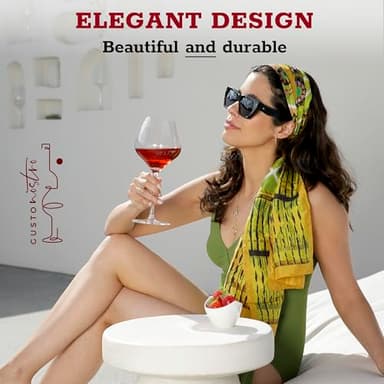 Gusto Nostro Crystal Wine Glasses Set of 4, 22 Oz Long Stem Modern Wine Glasses for White and Red Wine, Dishwasher Safe, Fancy, Elegant, Large and Tall Wine Glass for Wedding Christmas Anniversary - Image 4