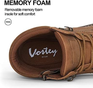 Vostey Men's Hiking Boots Waterproof Casual Chukka Boots for Men - Image 7