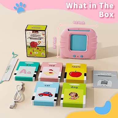Aullsaty Toddler Toys Talking Flash Cards for 1 2 3 4 5 6 Year Old Boys and Girls, Autism Sensory Toys for Autistic Children, Learning Educational Montessori Speech Therapy 248 Sight Words Kids Gifts - Image 7