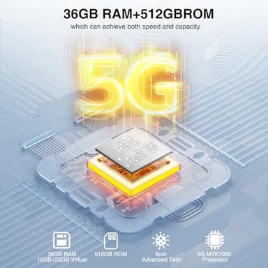 DOOGEE V MAX Plus(2024) 5G Rugged Smartphone,22000mAh 36GB+512GB Android 14 Rugged Phone,200MP+32MP+20MP Night Vision Rugged Cell Phone,6.58" FHD+120Hz IPS Screen,IP68/IP69K Waterproof Phone,NFC/OTG - Image 5