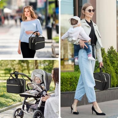PIIOSER Breastmilk Cooler Bag with Ice Pack, Compatible with Wearable Breast Pumps & Accessories - Portable Pumps Carrying Case for Nursing & Working Moms, Black - Image 9