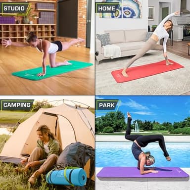 ProsourceFit Extra Thick Yoga and Pilates Mat ½” (13mm), 71-inch Long High Density Exercise Mat with Comfort Foam and Carrying Strap - Image 5