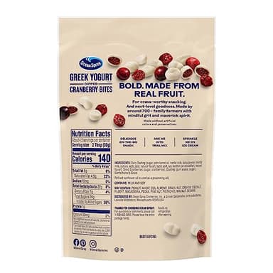 Ocean Spray Greek Yogurt Covered Craisins, Greek Yogurt Flavored, Covered Cranberries, Dried Fruit, 5 Oz Pouch (Pack of 12) - Image 2