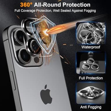 SIBEITU 3 Pack Screen Protector for iPhone 12 Pro with 3 Pack Camera Lens Tempered Glass Protector, 6.1 Inch HD Clear 9H Glass Film Hardness, Scratch Resistent, No Air Bubbles - Image 3