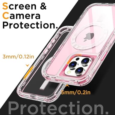 AICase for iPhone 16 Pro Case,Clear Built for MagSafe,3 in 1 Heavy Duty Drop Protection Rugged Shockproof/Drop/Dust Proof 3-Layer Protective Durable Magnetic Phone Cover for iPhone 16 Pro 6.3"_1 - Image 4
