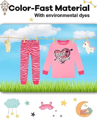 DAUGHTER QUEEN Girls Pajamas 18-24 Months Heart PJs 100% Cotton Long Sleeve Pj Sets Baby Toddler Sleepwear Jammies Sleeping Clothes Outfits 18m/Mo, 24m/Mth - Image 7