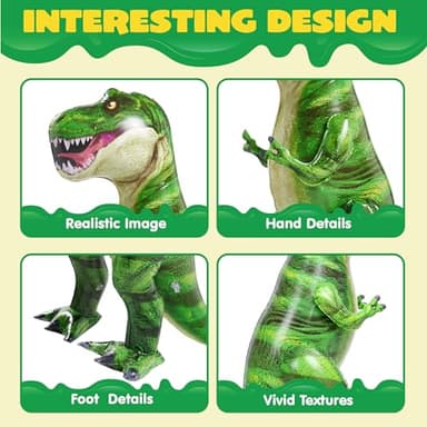 JOYIN 30” T-Rex Dinosaur Inflatable, Tyrannosaurus Rex Inflatable Dinosaur Toy for Party Decorations, Birthday Party Gift for Kids and Adults - Image 2
