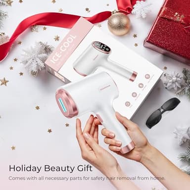 Finequin Laser Hair Removal for Women & Men, 45°F Ice-Cooling Contact, Safe & Virtually Painless Alternative to Salon IPL Hair Removal Device, Long-Lasting Hair Removal from Home, with Razor & Glasses - Image 2