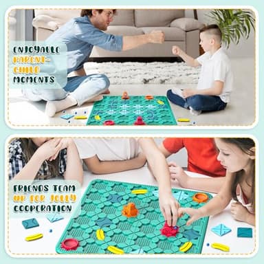 STEM Logic Road Builder Toys: Board Games Toys for 5 Year Old Kids Montessori Brain Teaser Puzzles Educational Learning Activities Toy for Kid Ages 3 4 6-8 12 Boys Girls Gifts (Blue, 50PCS) - Image 8