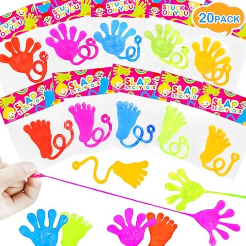 Halloween Large Sticky Hands & Feet Party Favors Supplies for Toddlers (20 PCS), Pinata Goodie Bag Stuffer Fillers for Kids,School Student Non Candy Treats Treasure Box Prizes Toy Gifts for Boys Girls - Image 1