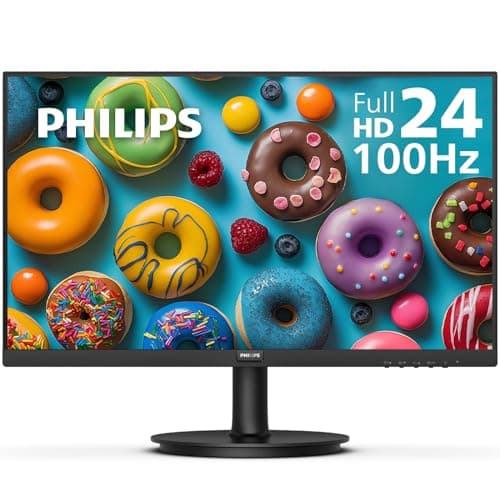 Philips New 24 inch Frameless Full HD (1920 x 1080) 100Hz Monitor, VESA, HDMI x1, VGA Port x1, Eye Care, 4 Year Advance Replacement Warranty, 241V8LB, Black - Image 1