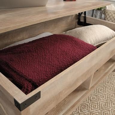 Sauder Bridge Acre Lift Top Coffee Table, Lintel Oak Finish - Image 8