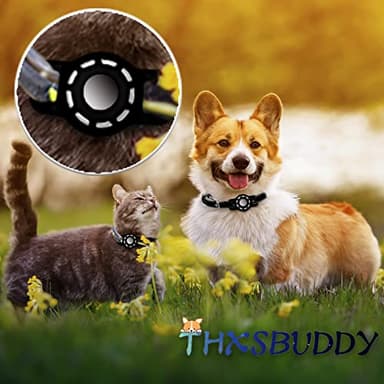 Air tag Cat Collar Holder for Apple Air Tag, 2 Pack of Pet Collar Holder for Cat and Small Dog Collar Within 1/2 inch and 2 Pack Protector for Air Tag - Image 5