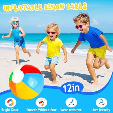 Pool Party Favors and Beach Party Favors,158PCS Summer Pool Toys for Kids, Undersea theme decoration, Including Beach Balls, Sunglasses, Bubble Wands, Stamp and Crystal Shells for Kids Ages 4-8 8-12 - Image 2