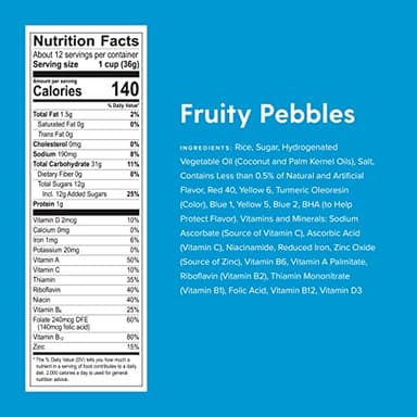 Post Fruity Pebbles Cereal with Vitamins & Minerals, Gluten-Free, Kosher Pareve, 11 Ounce (Pack of 12) - Image 2