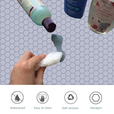 Jacooxi Under Sink Mat 25 x 19, Silicone Under Sink Mats for Kitchen Waterproof, Under Sink Liner, Easy to Clean Bathroom Cabinet Mat Organizers and Storage, Light Grey - Image 4