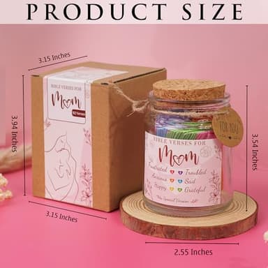 Mom Bible Verse Jar, Mothers Day Gifts, Christian Gifts for Women, Christian Gifts for Mom, Birthday Gifts for Women, Best Mothers Day Gifts 2025 - Image 2